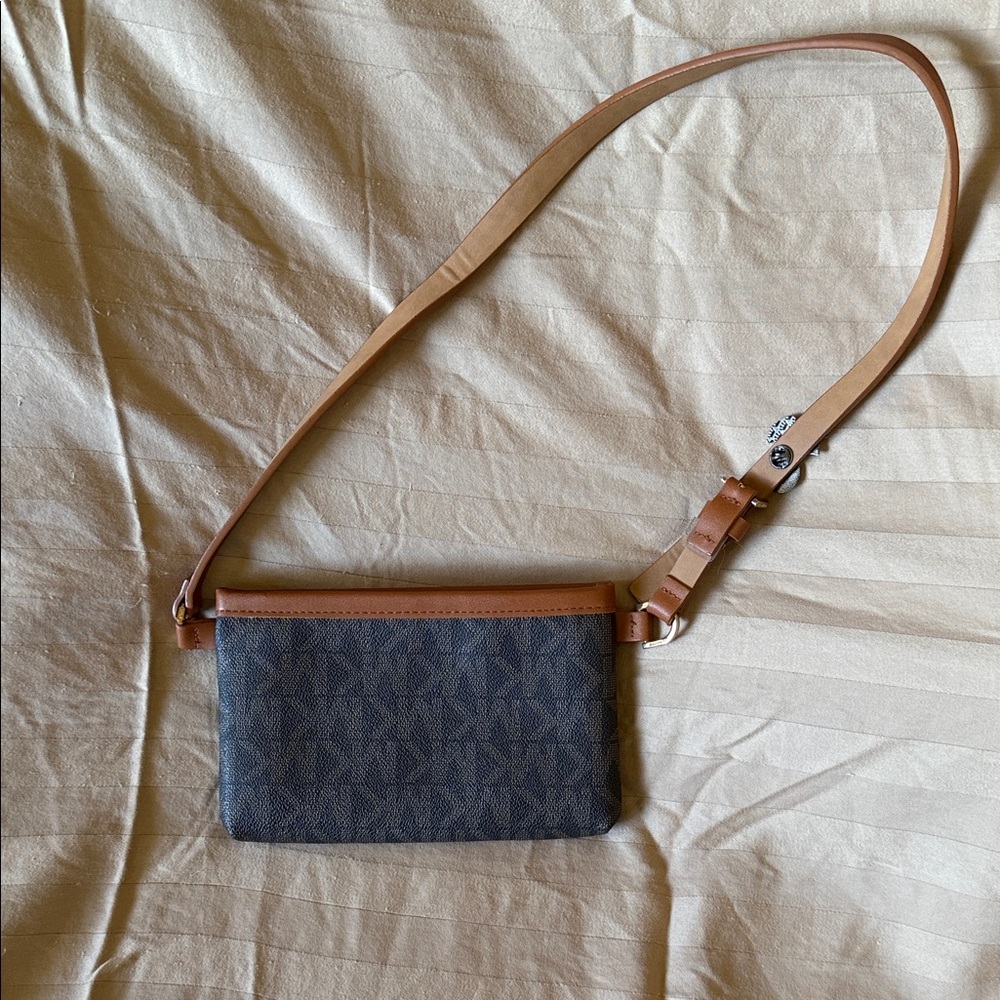 Michael Kors Tan and Gray Mini Bag
